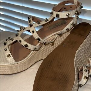 Steve Madden Cream Espadrille Studded Shoes